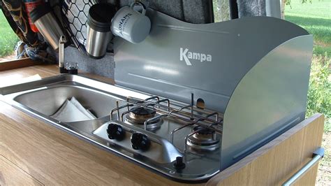 gas cooker in campervan